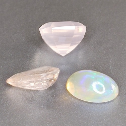 5,09ct Set Opal, Quartz & Morganite