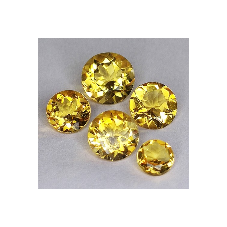 7,91ct Set Citrin Rund Schnitt