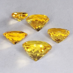 7,91ct Set Citrin Rund Schnitt